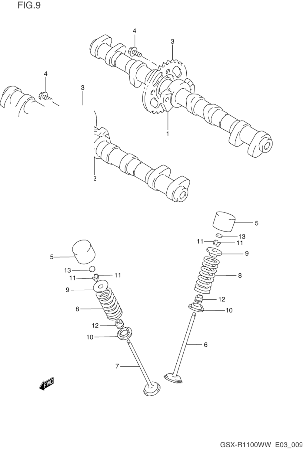 Cam shaft - valve