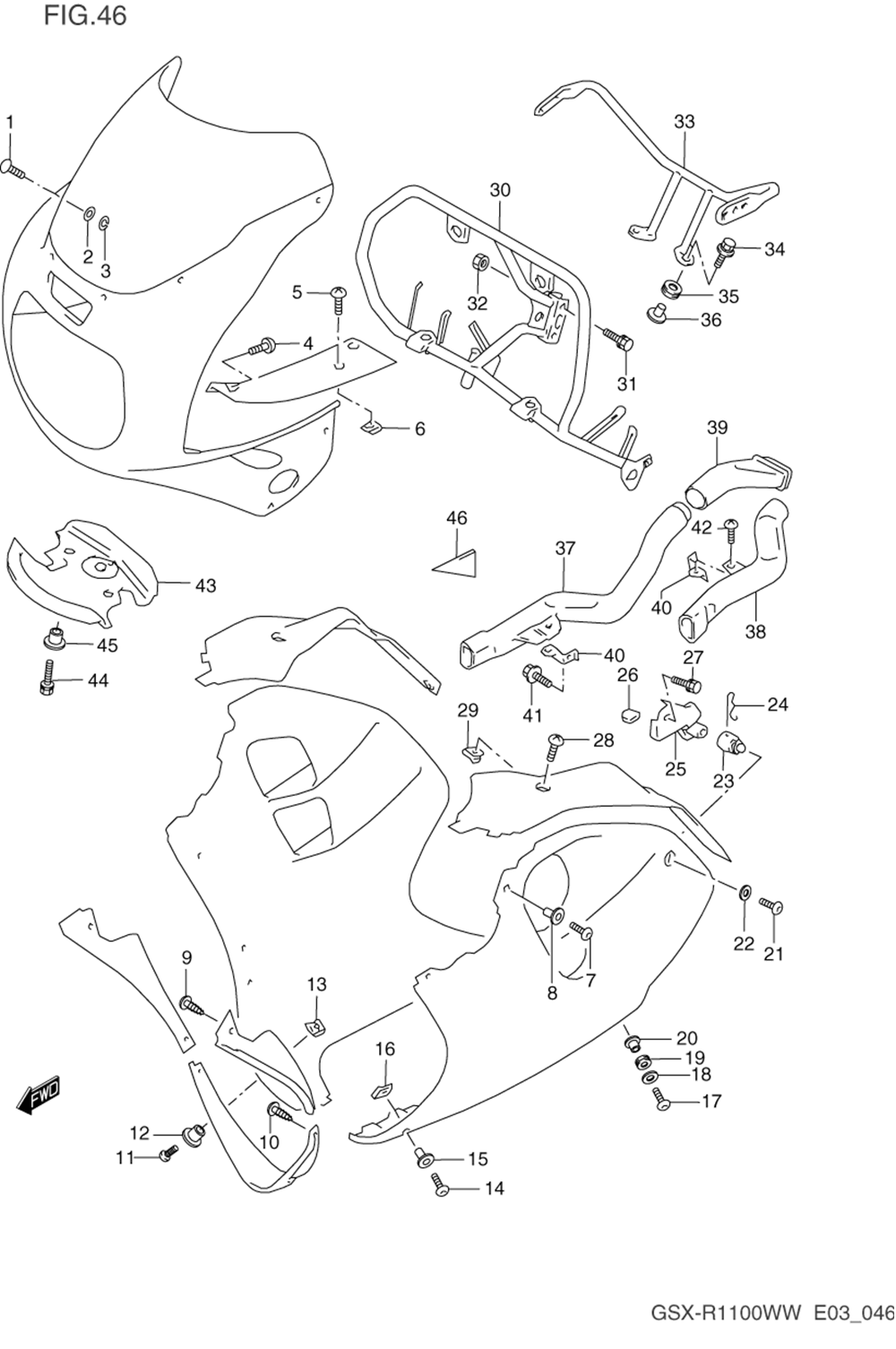 Installation parts (model p_r)