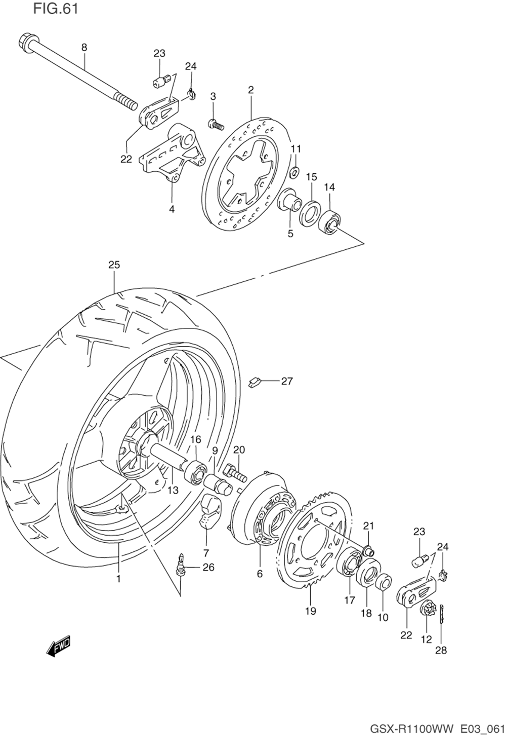 Rear wheel (model p_r)