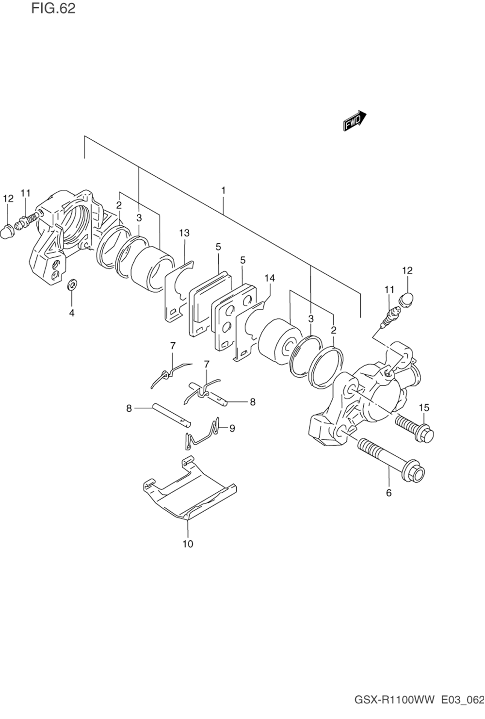 Rear caliper (model p_r)