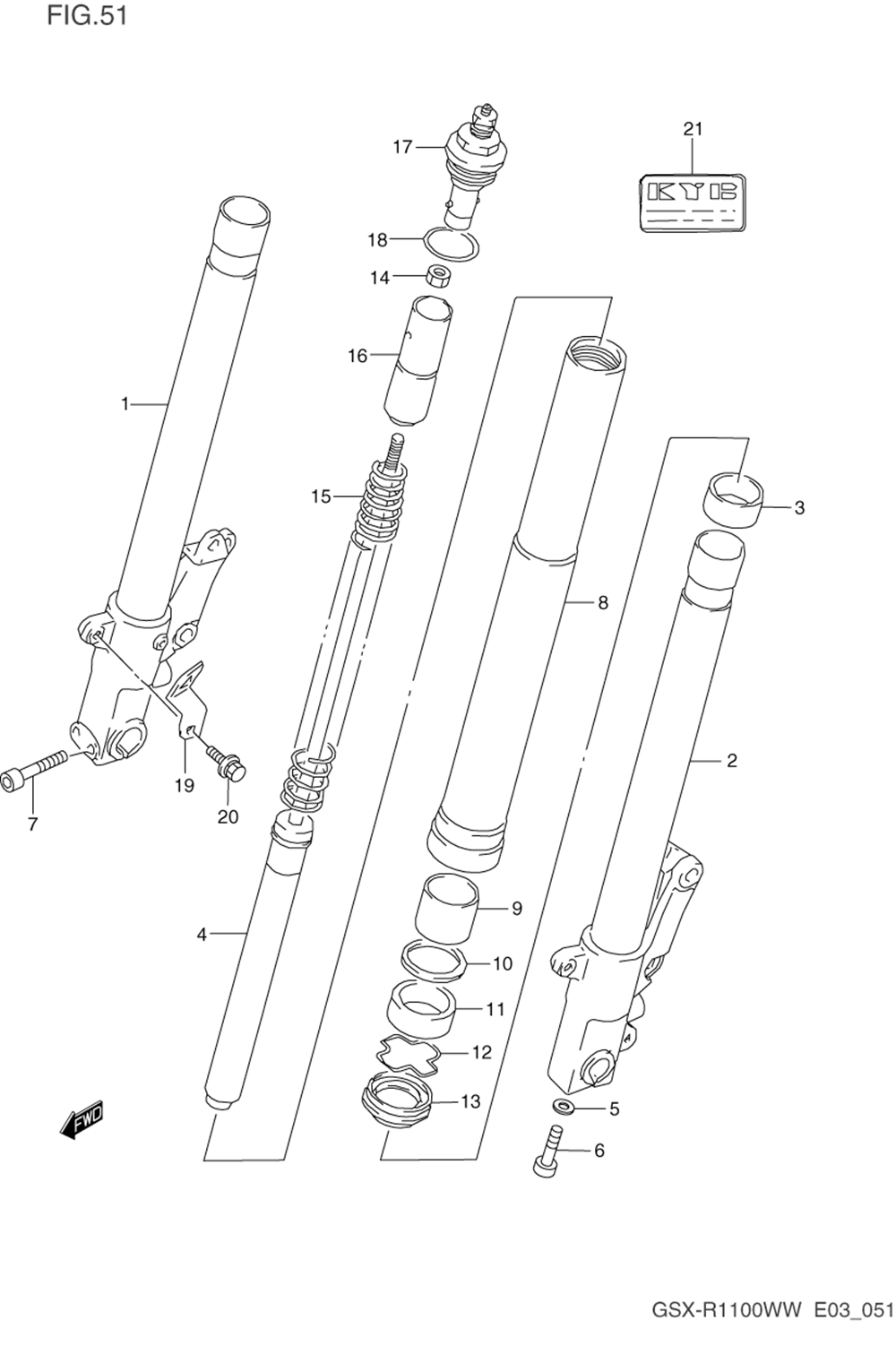 Front damper (model p_r)