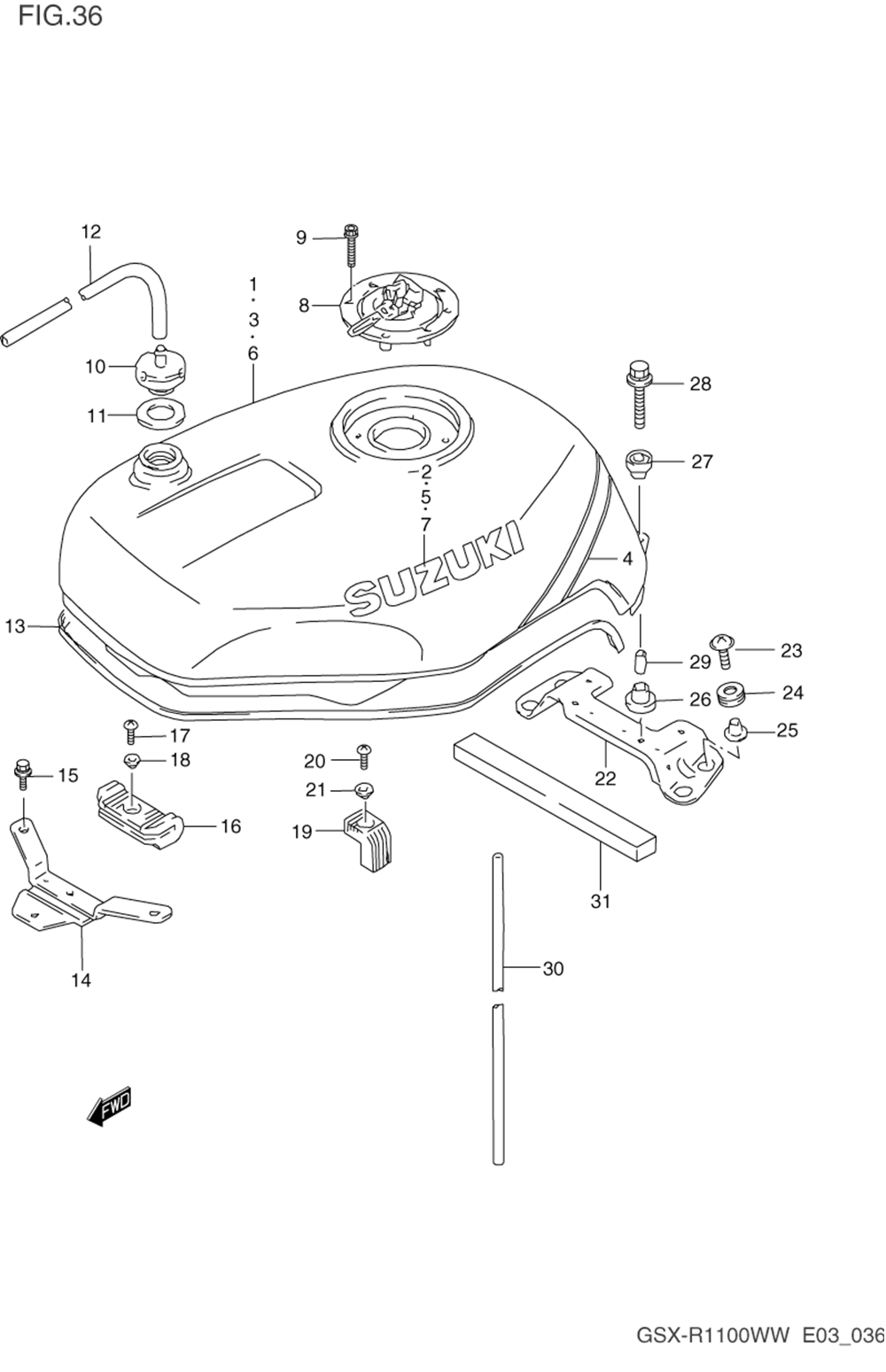 Fuel tank (model p_r)