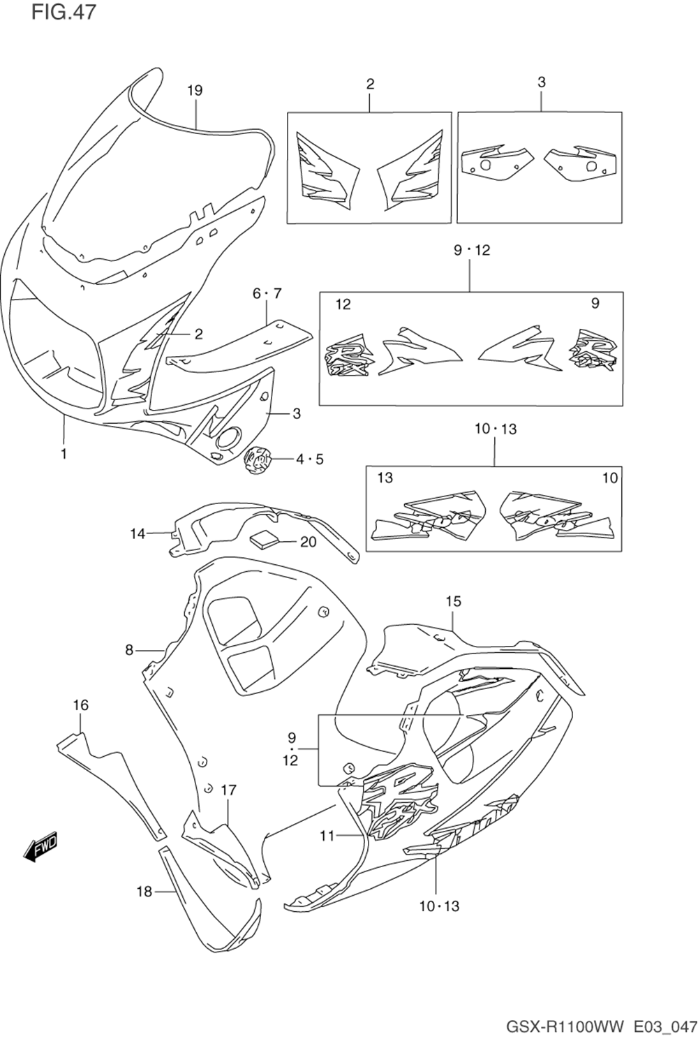 Cowling body (model s)