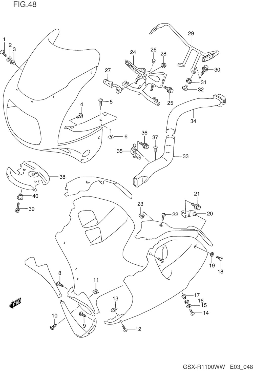 Installation parts (model s_t_v_w)