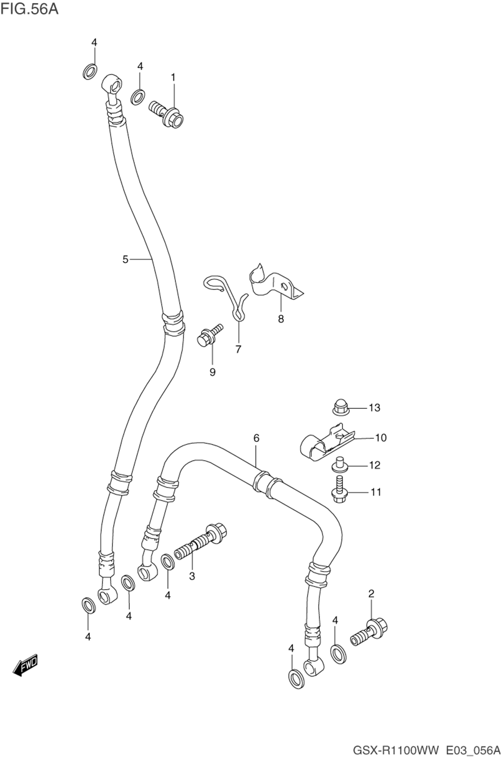 Front brake hose (model s_t_v_w)