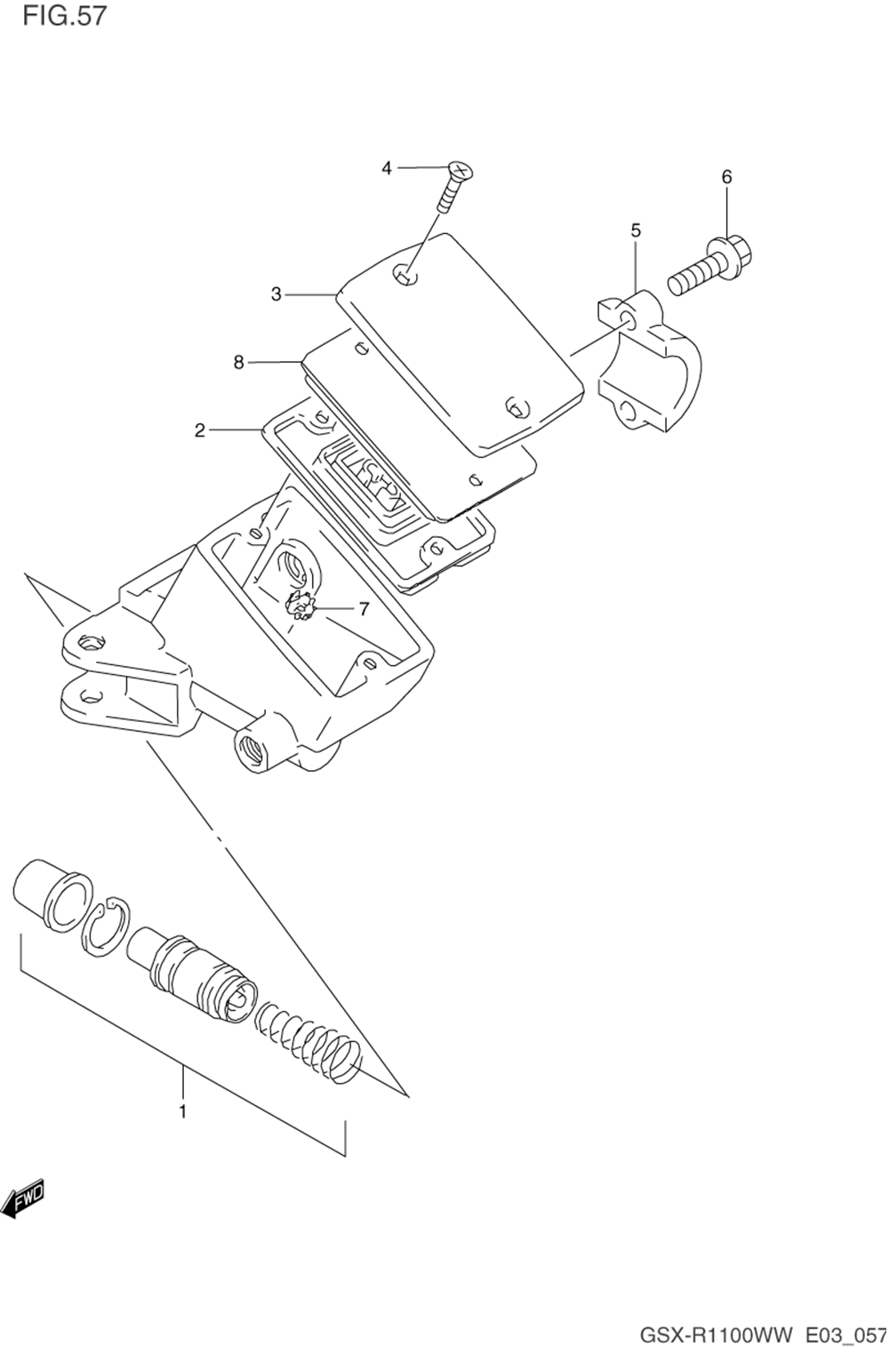 Front master cylinder (model p_r)