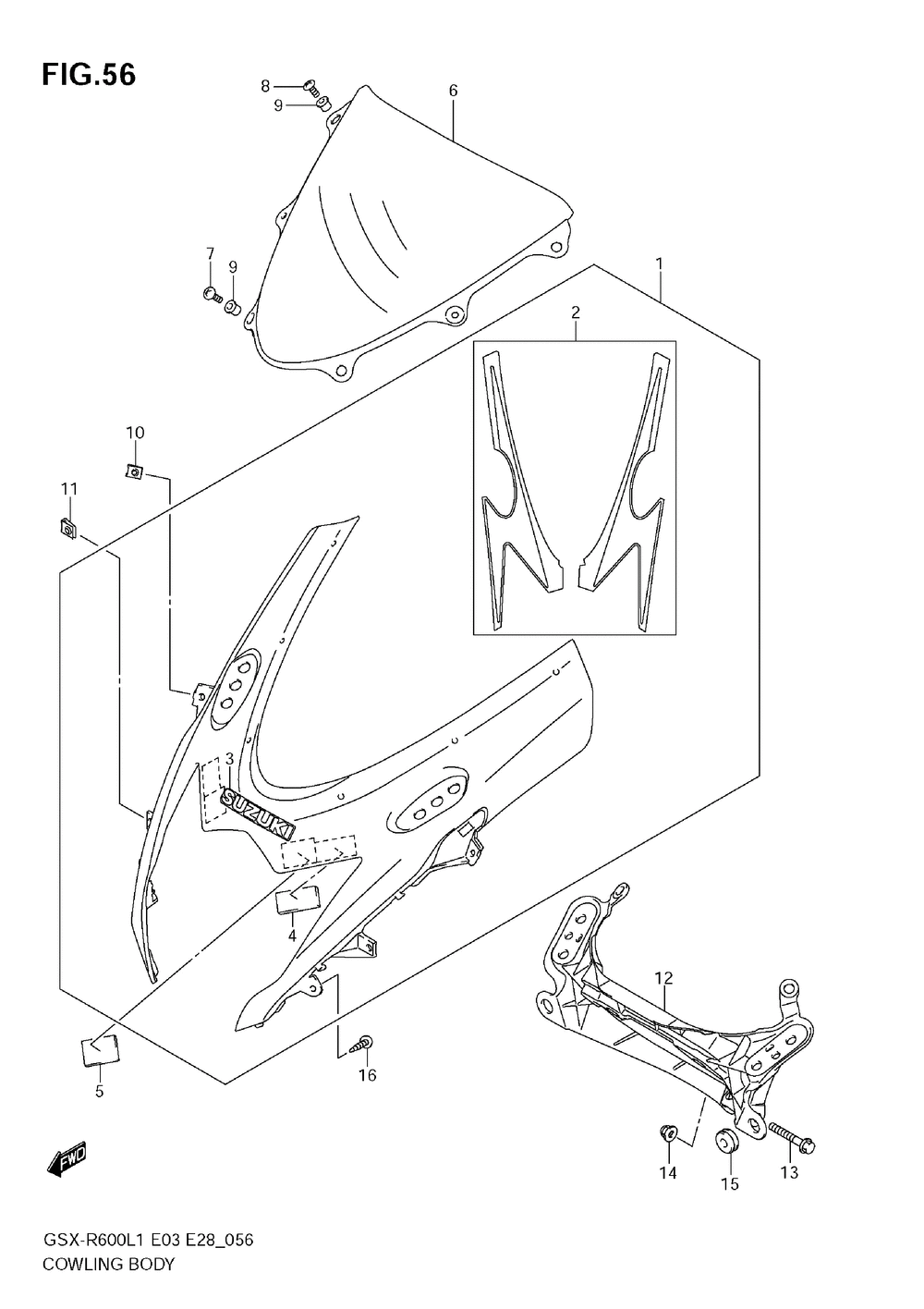 Cowling body