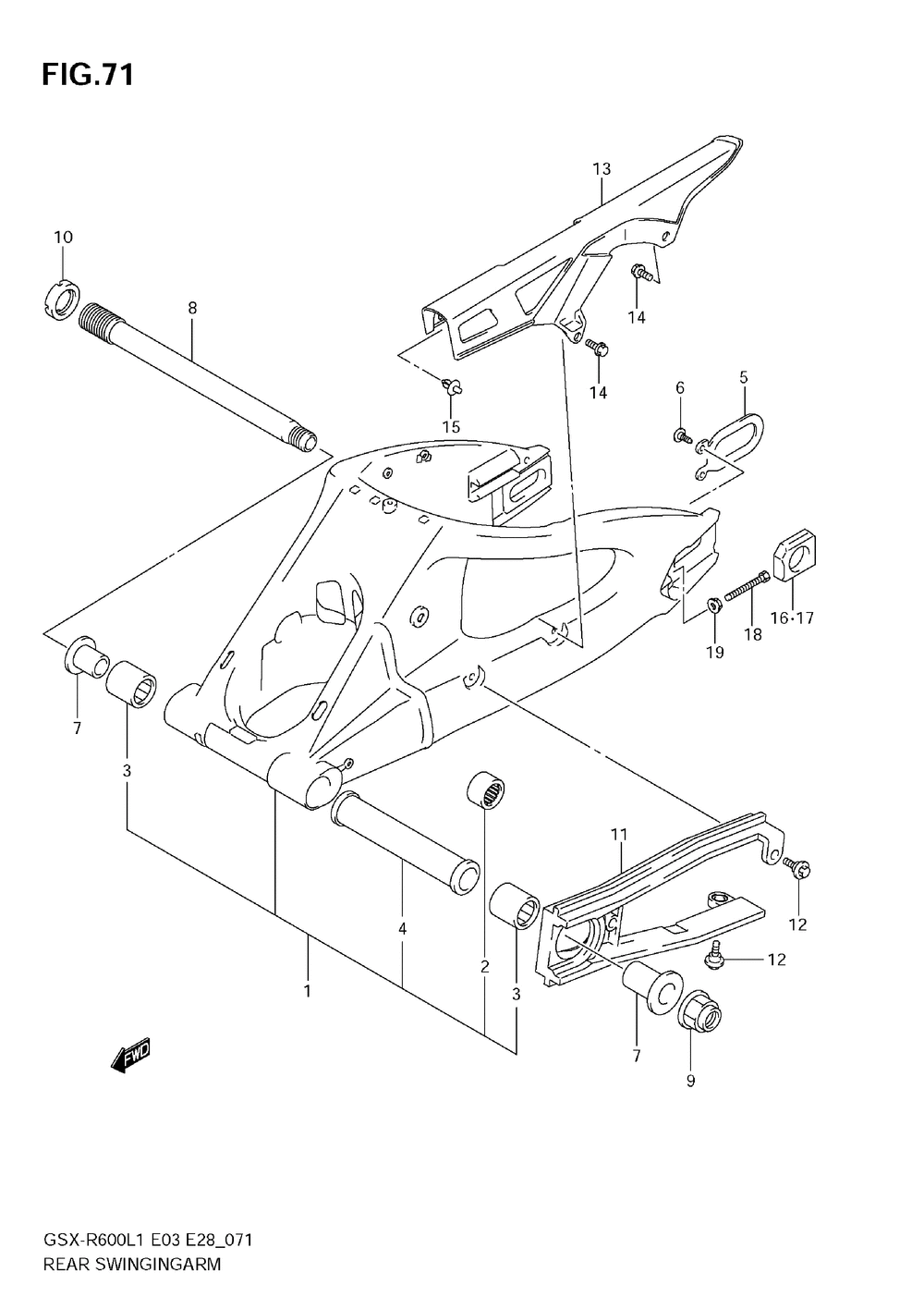 Rear swingingarm