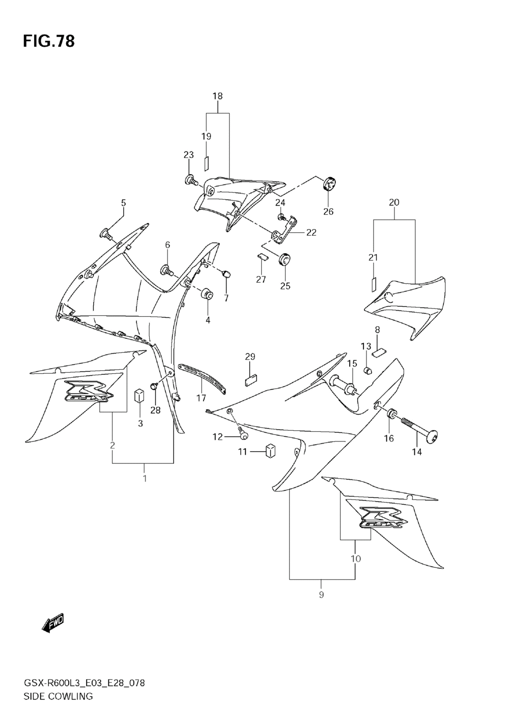 Side cowling (agq)