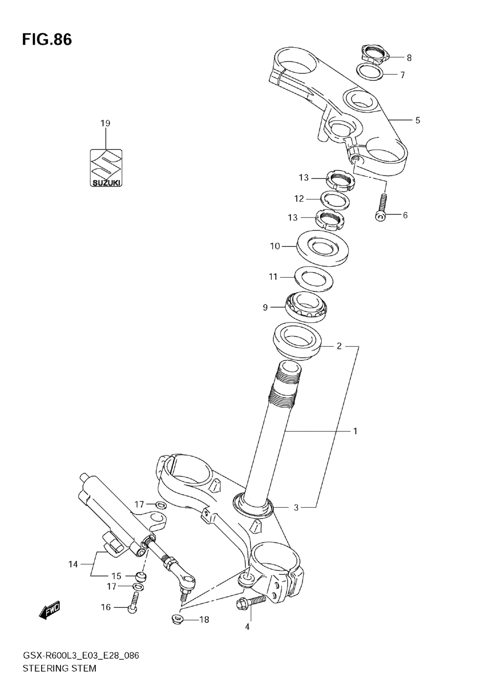 Steering stem