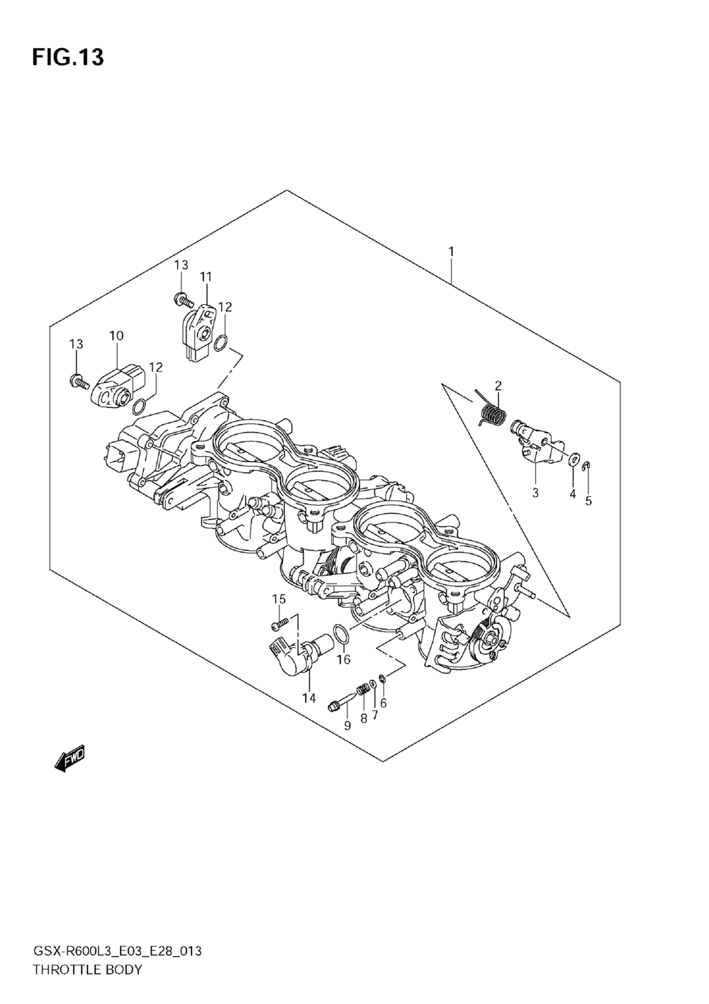 Throttle body (gsx-r600l3 e33)