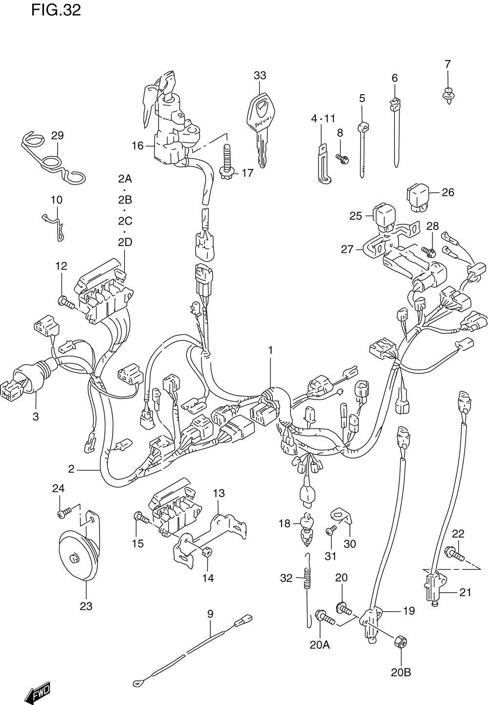 Wiring harness (model v_w_x)