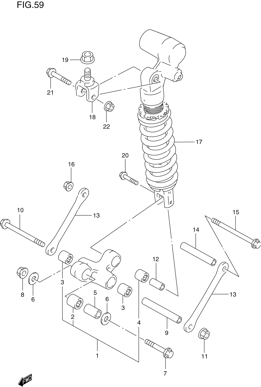 Rear cushion lever