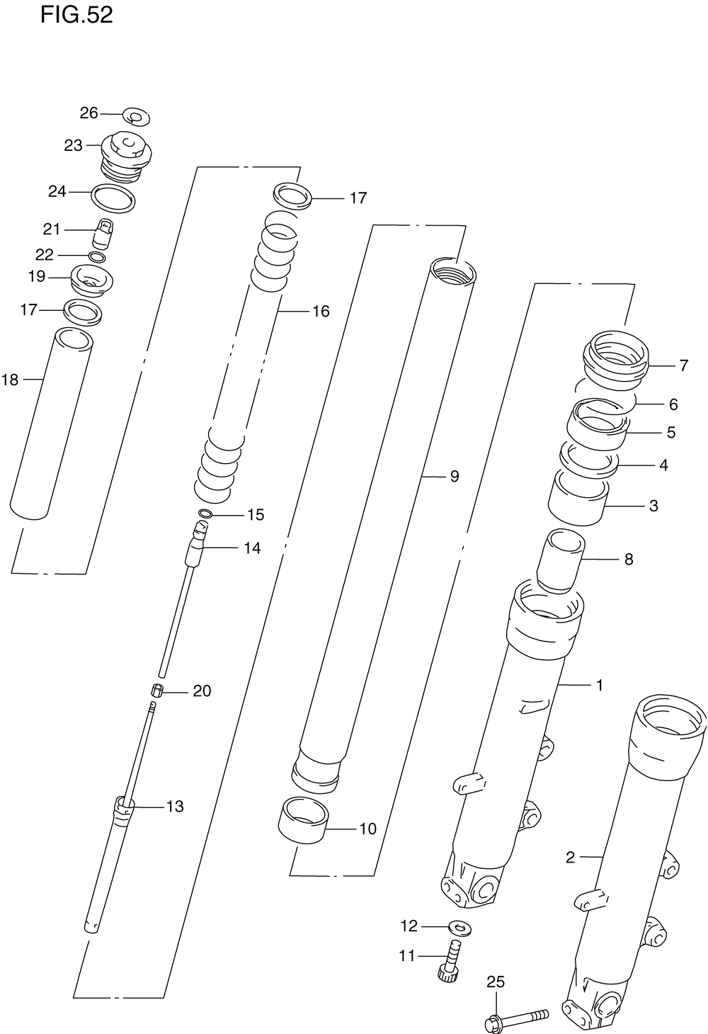 Front damper (model v)