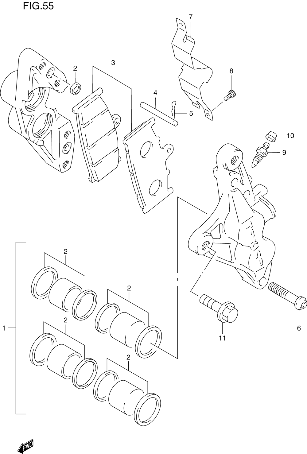 Front calipers