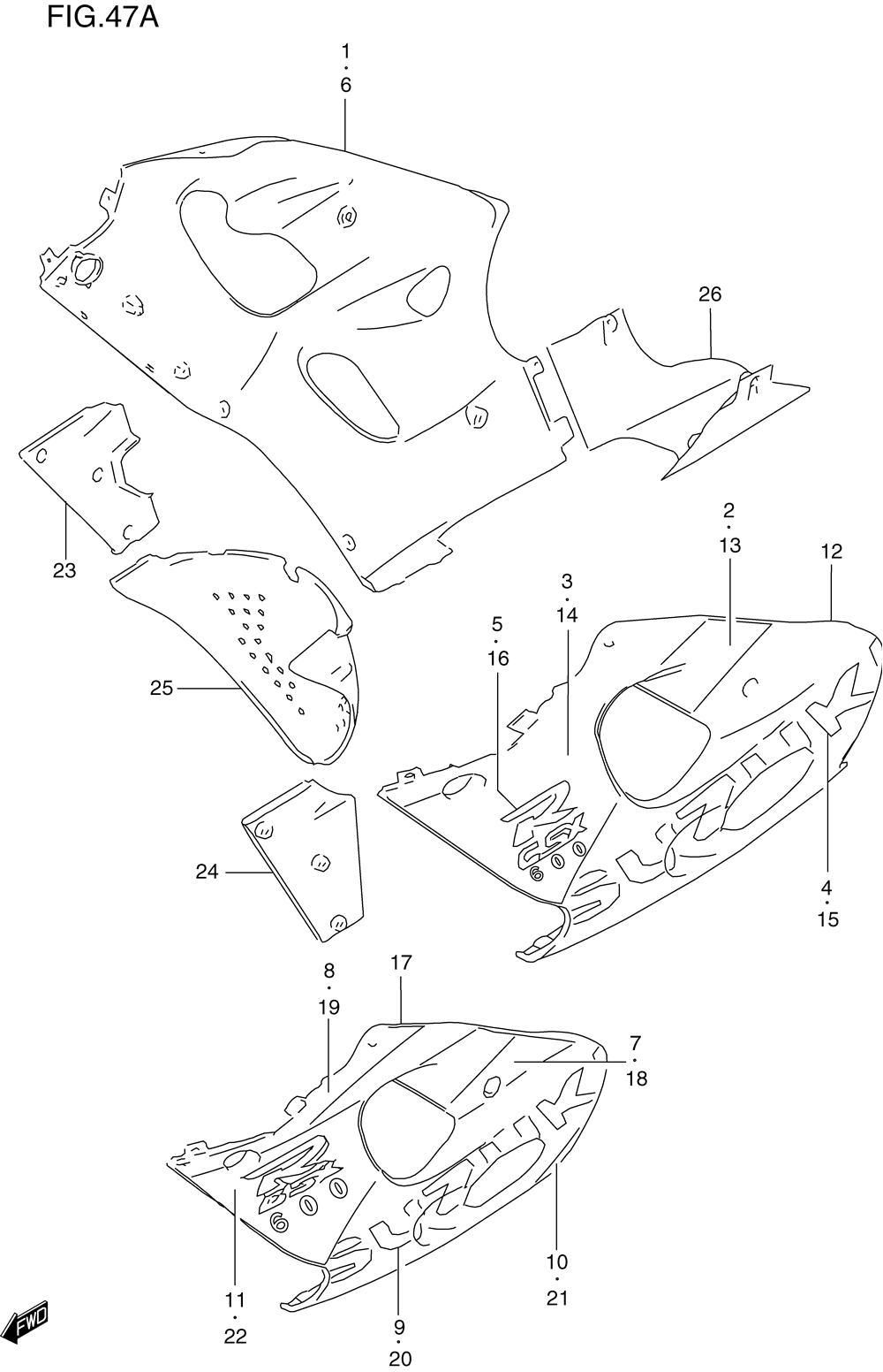 Under cowling body (model w)