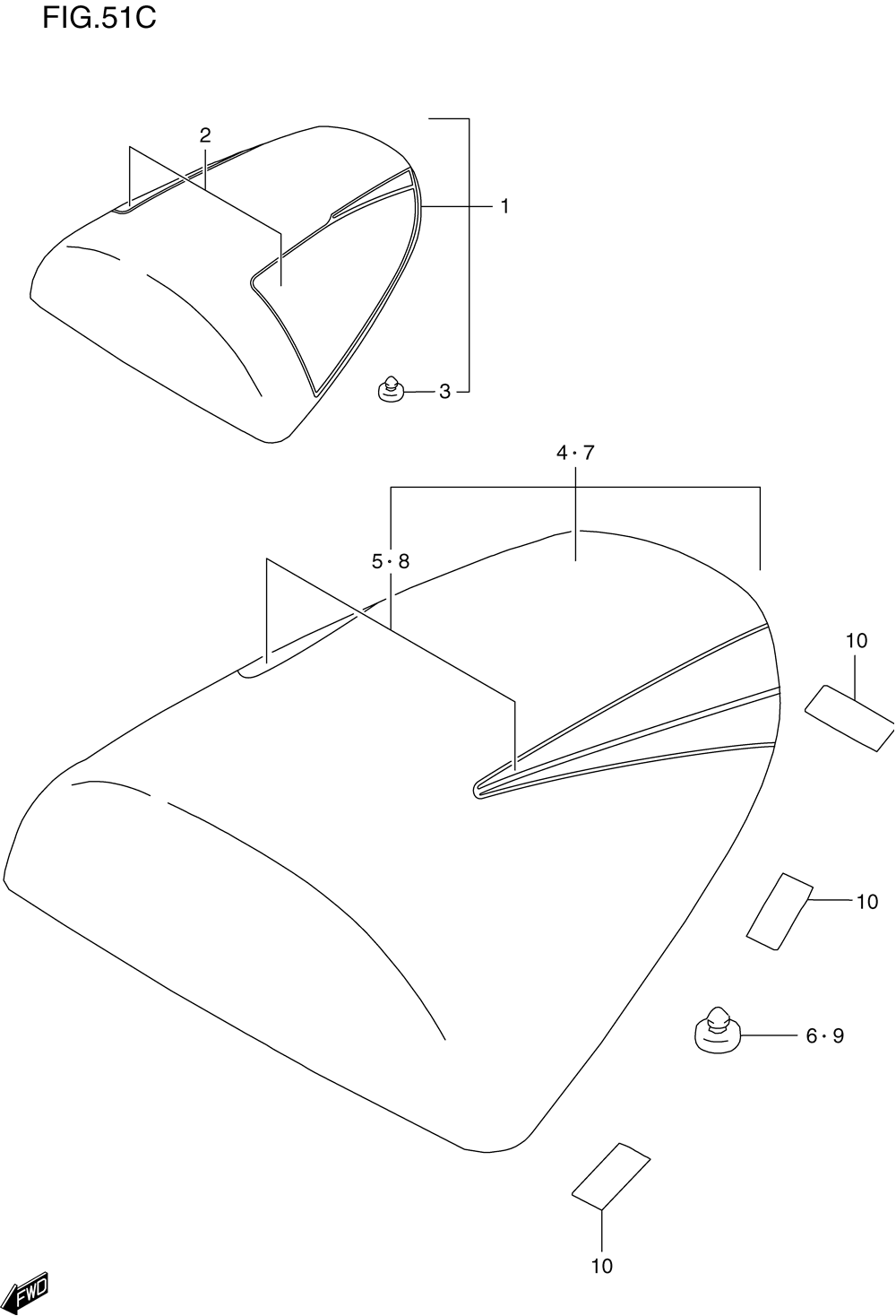 Seat tail box (model y)