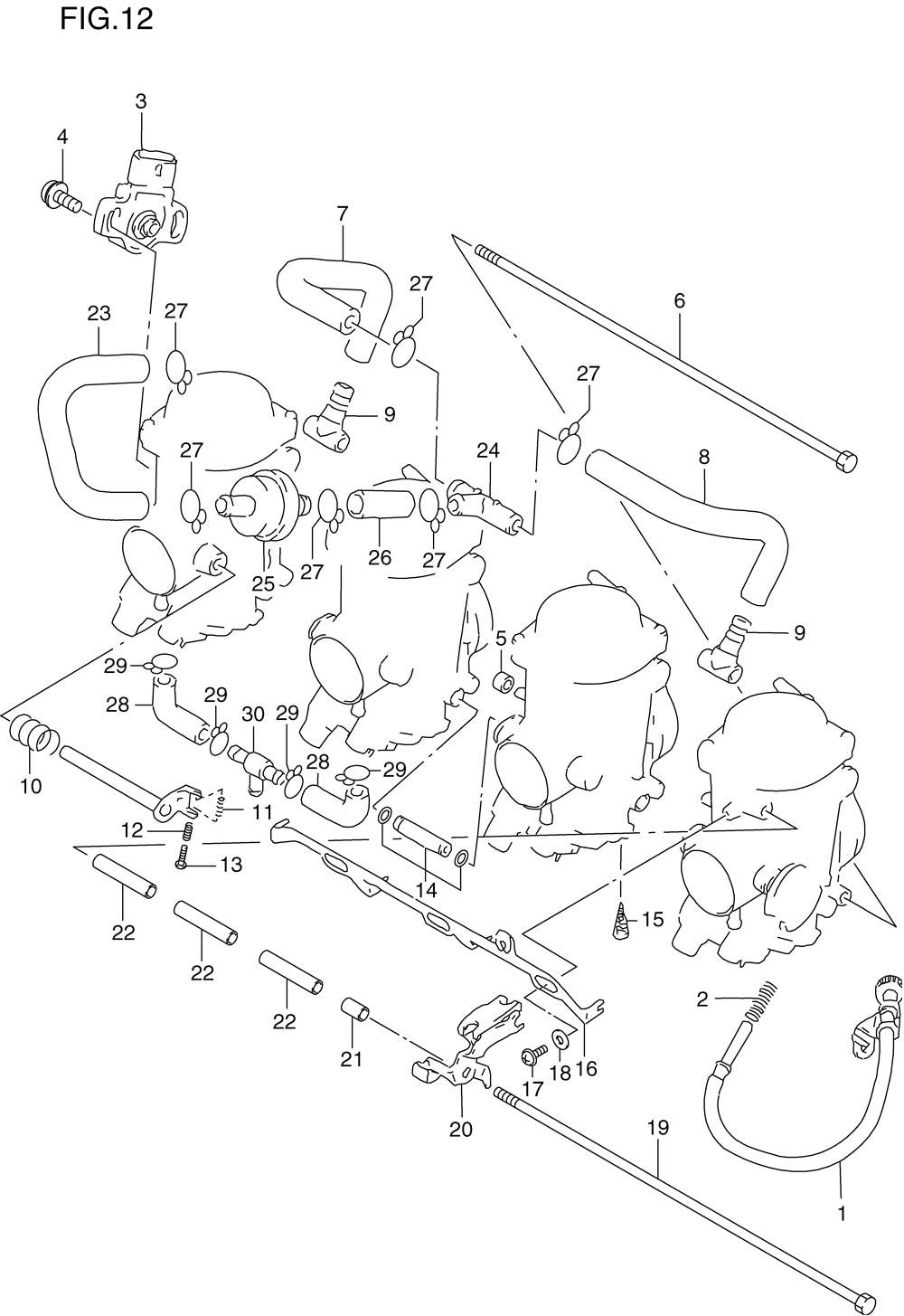 Carburetor fittings (model v)