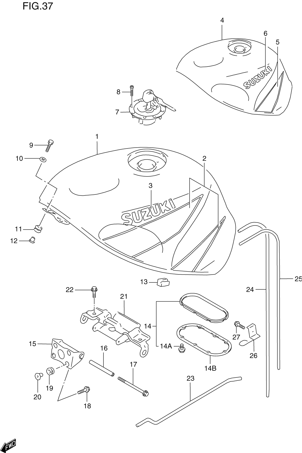 Fuel tank (model v)