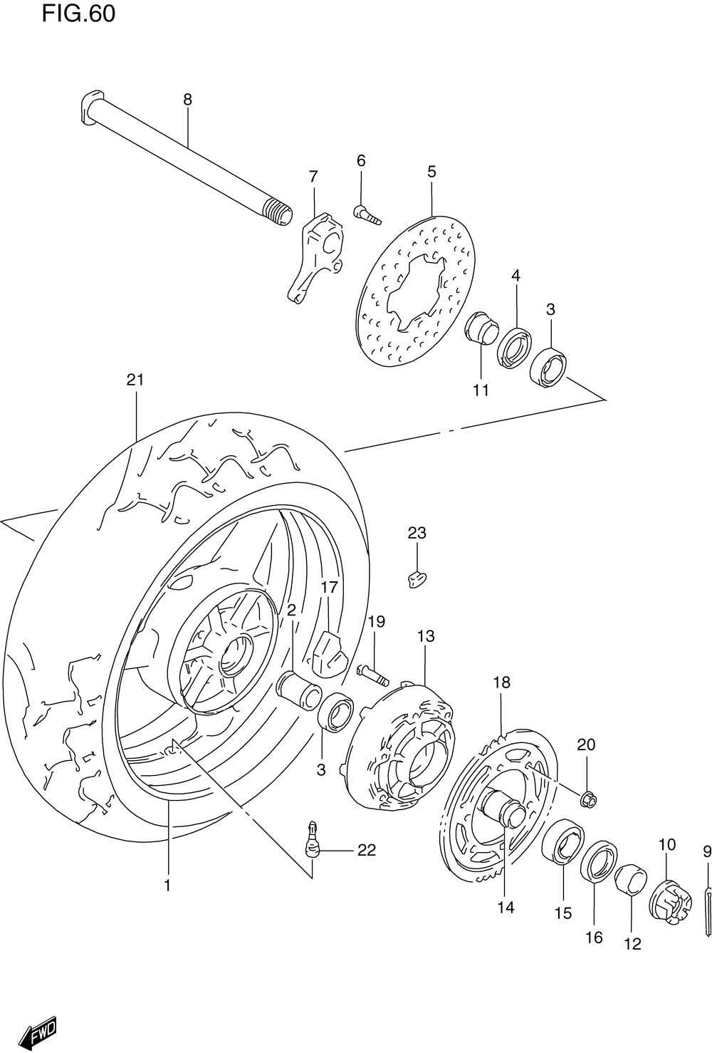 Rear wheel