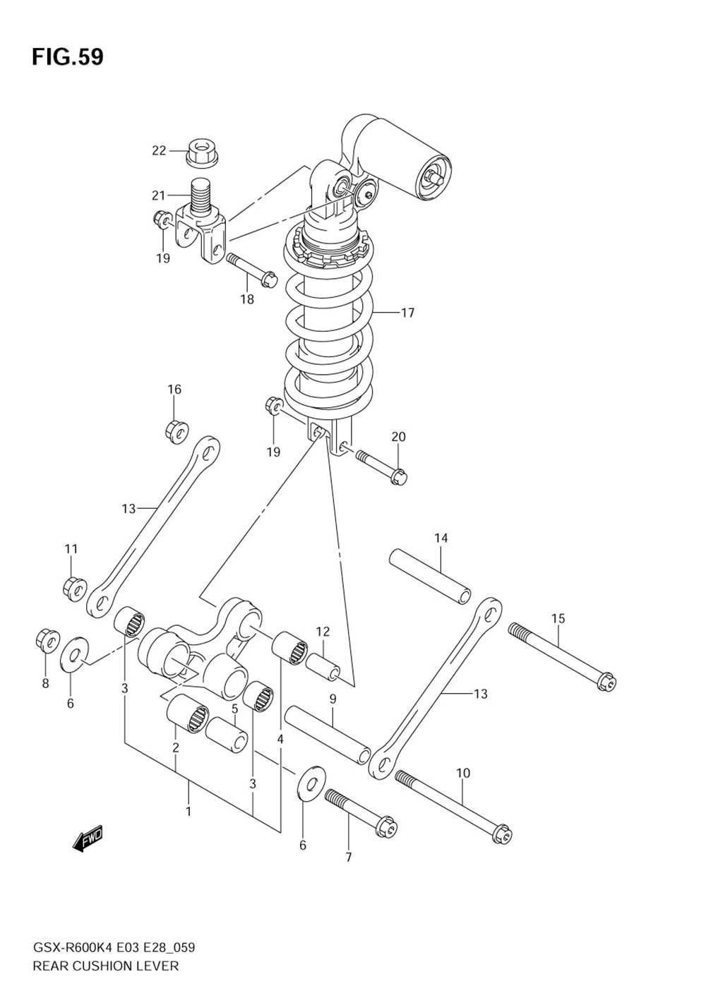 Rear cushion lever