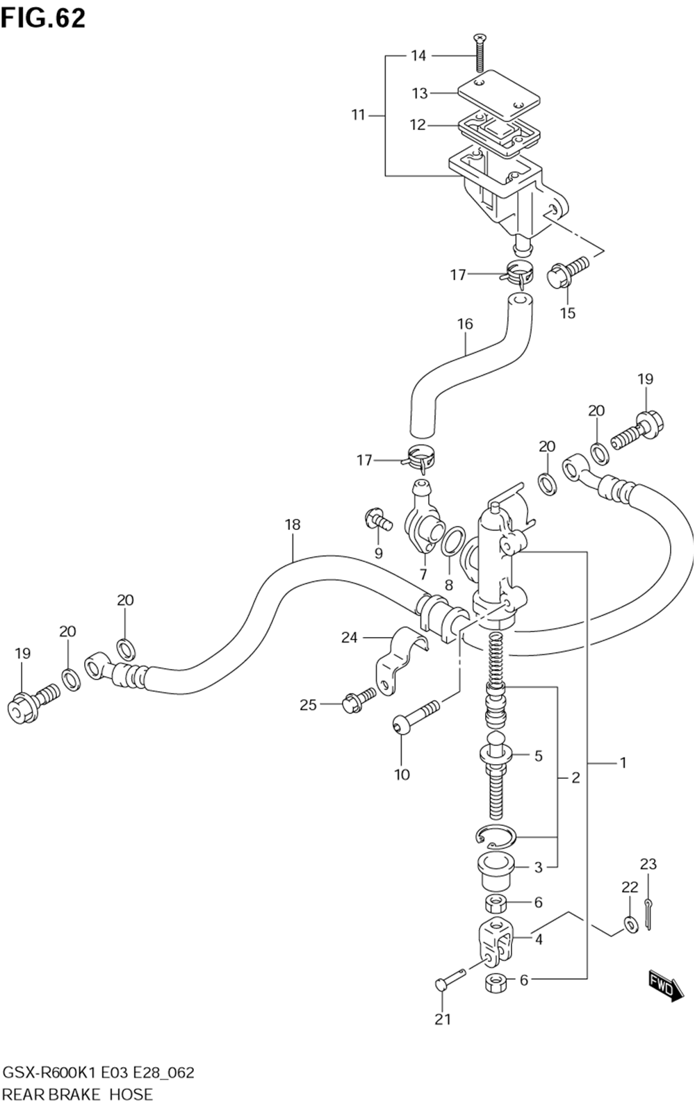 Rear master cylinder