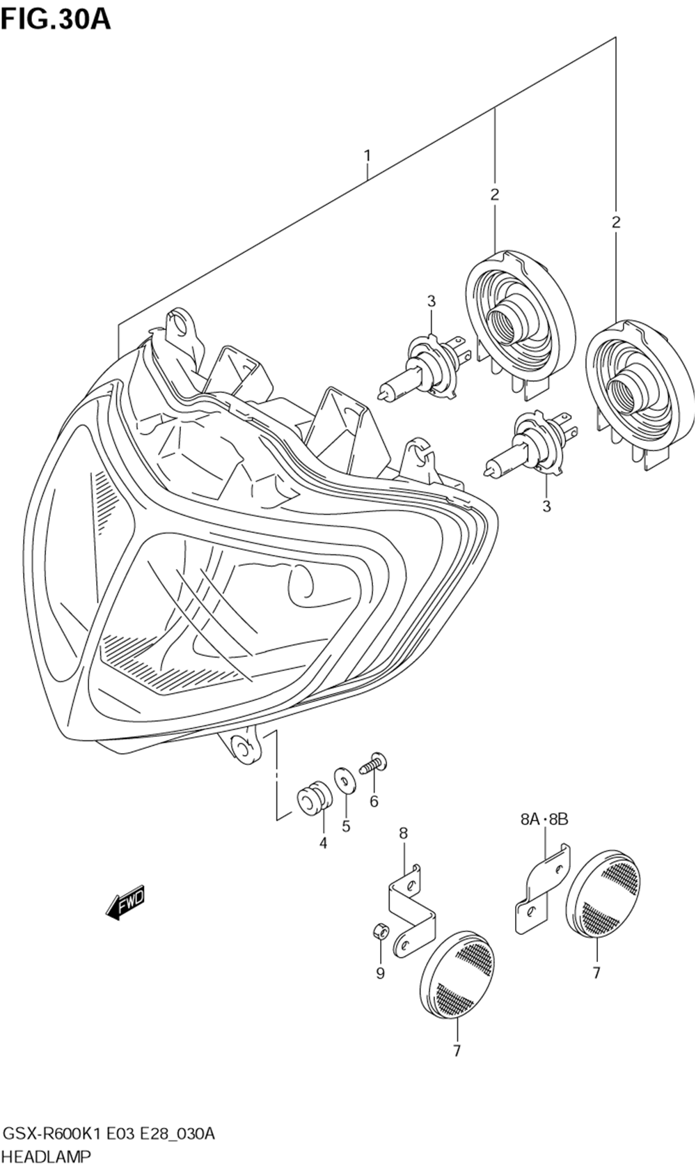 Headlamp (model k2_k3)