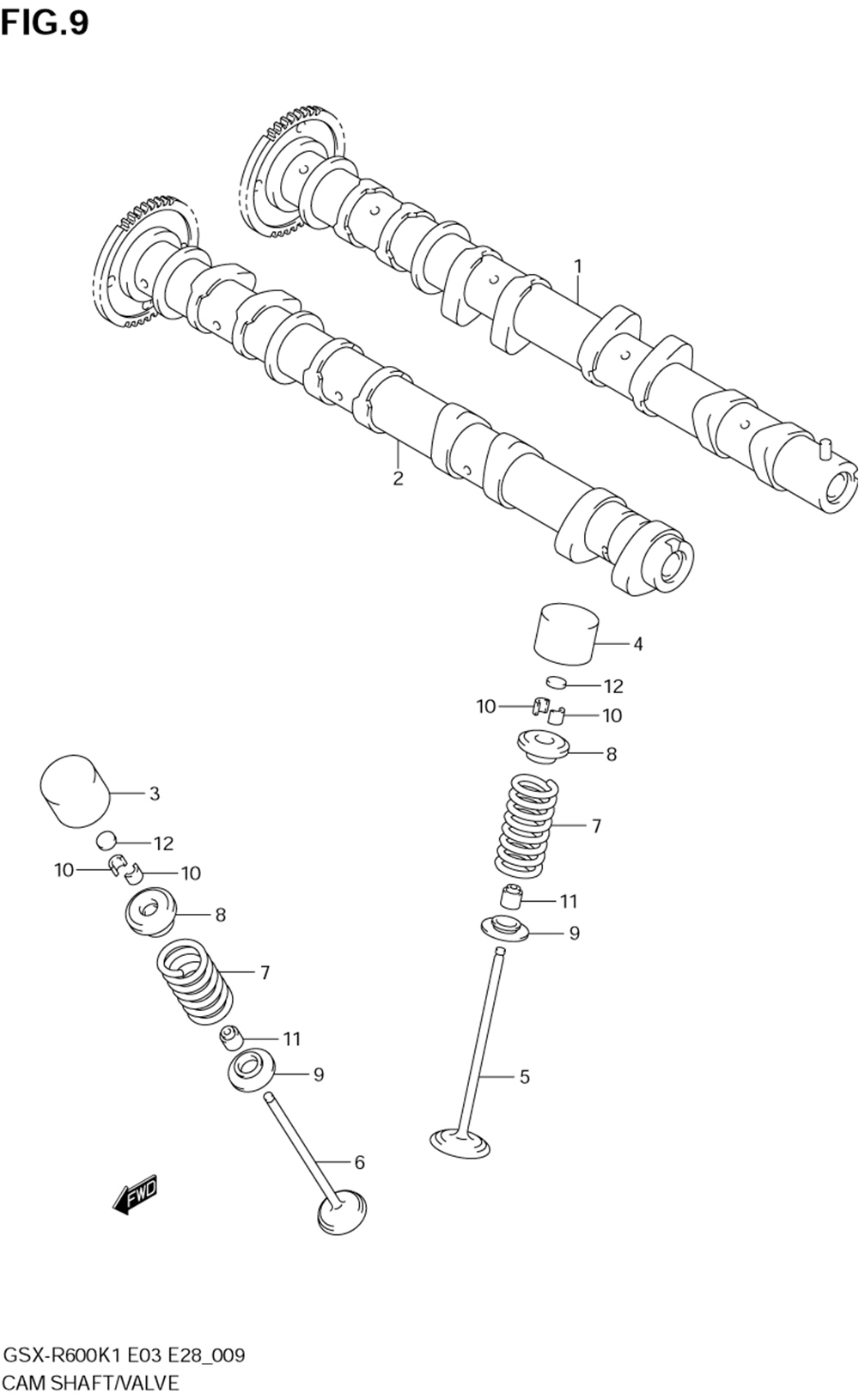 Cam shaft - valve