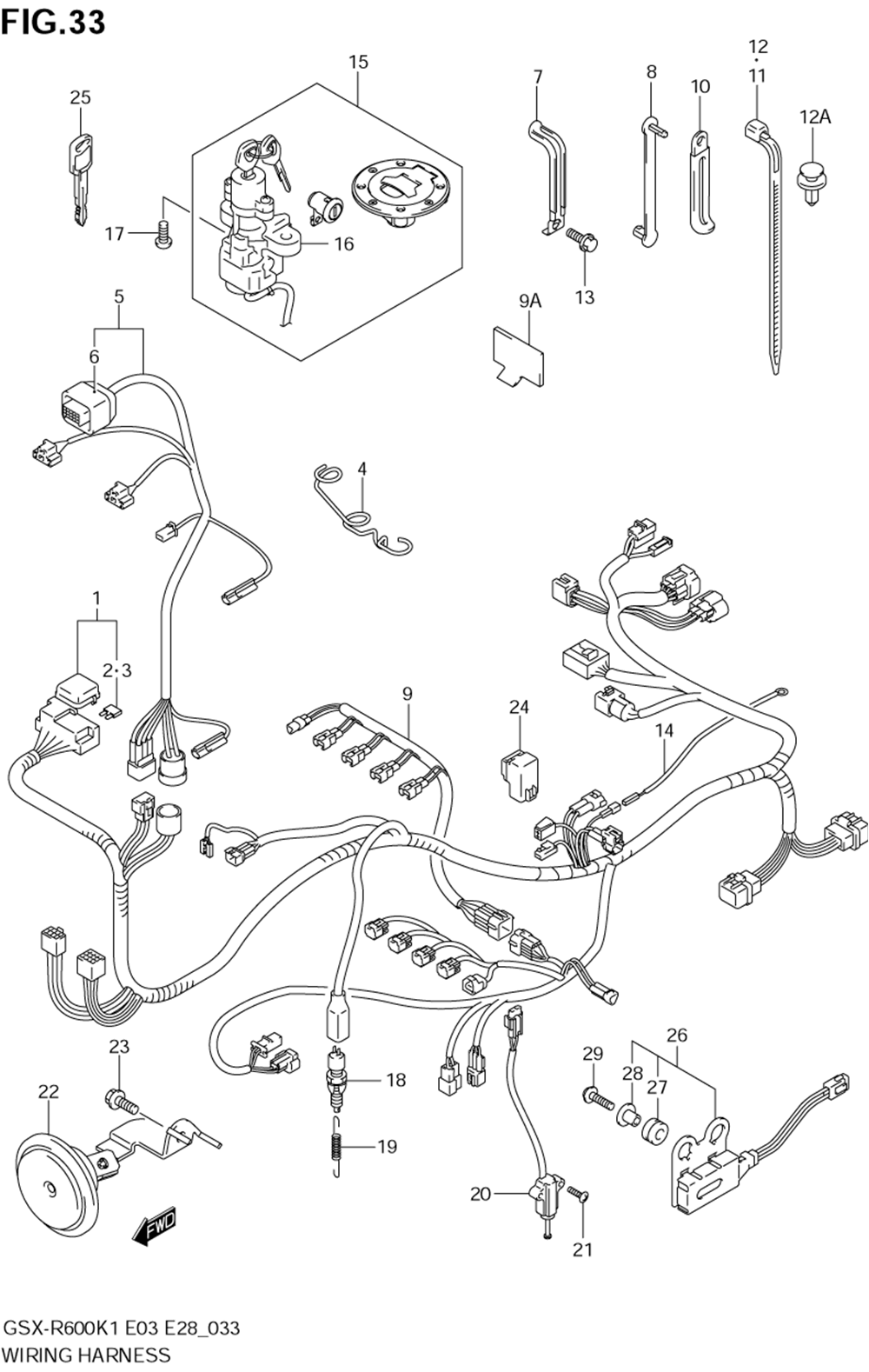 Wiring harness (model k1)