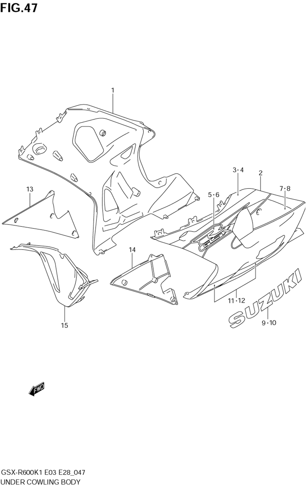 Under cowling (model k1)