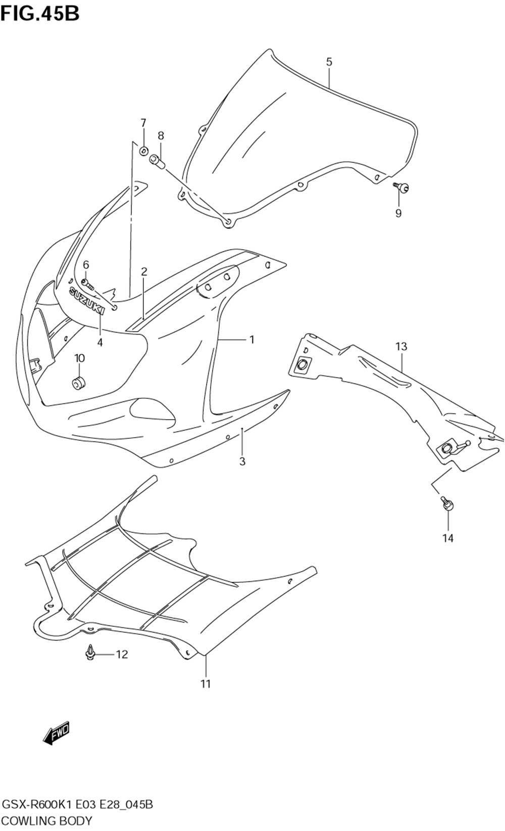 Cowling body (model k2 for yc2)