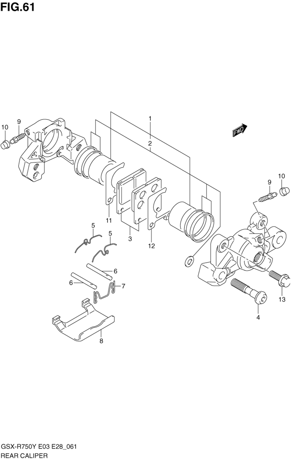 Rear caliper