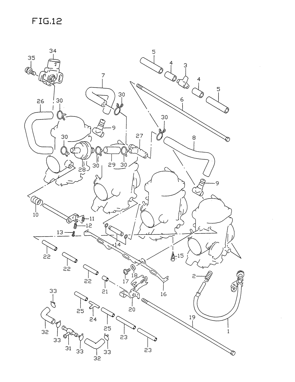 Carburetor fittings (model t_v)