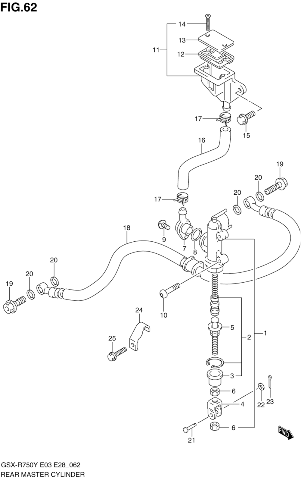 Rear master cylinder