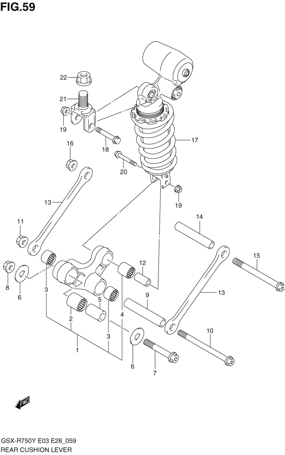 Rear cushion lever