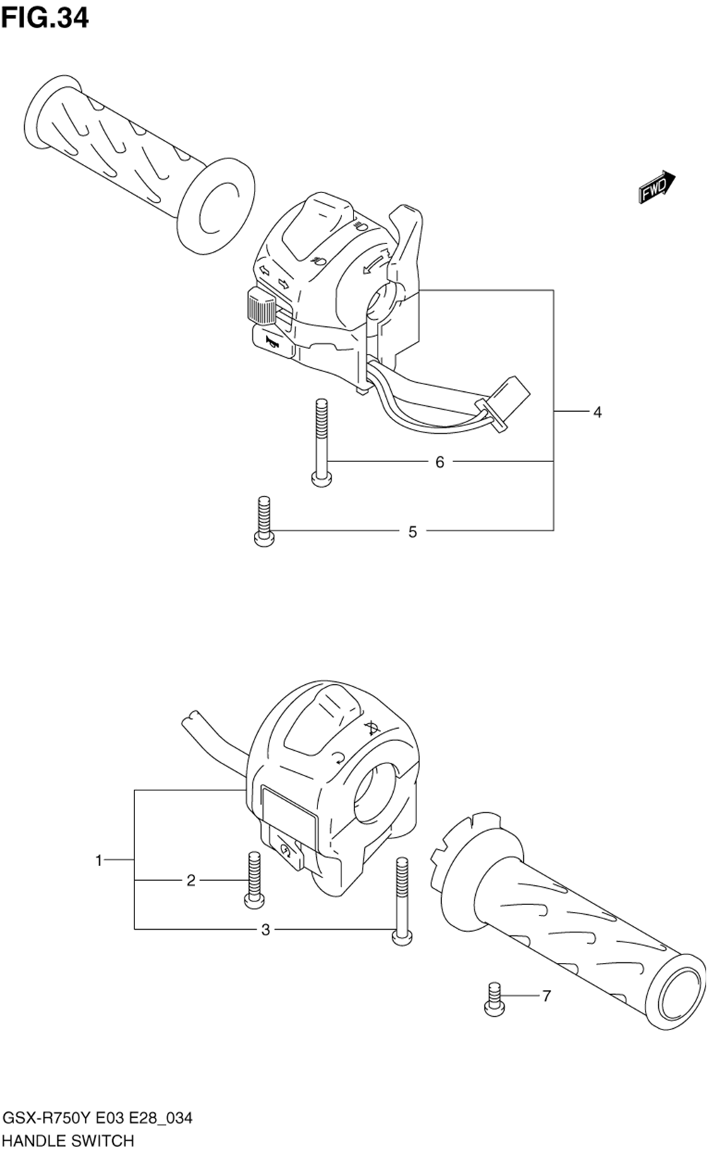 Handle switch (model y_k1_k2)