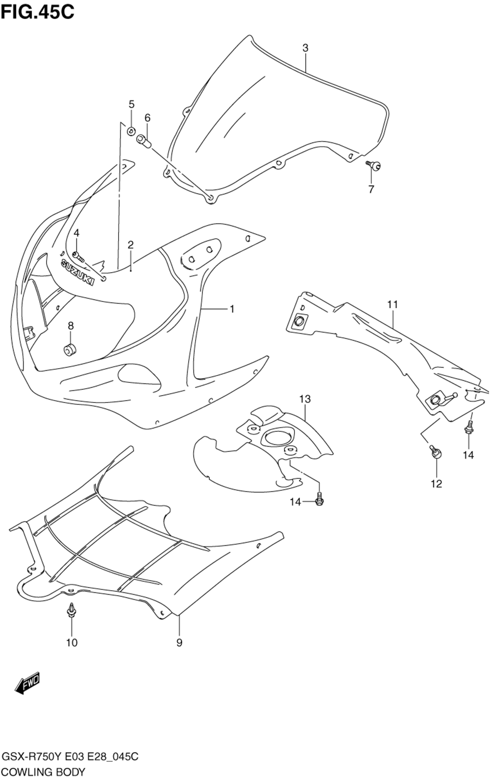 Cowling body (model k3)