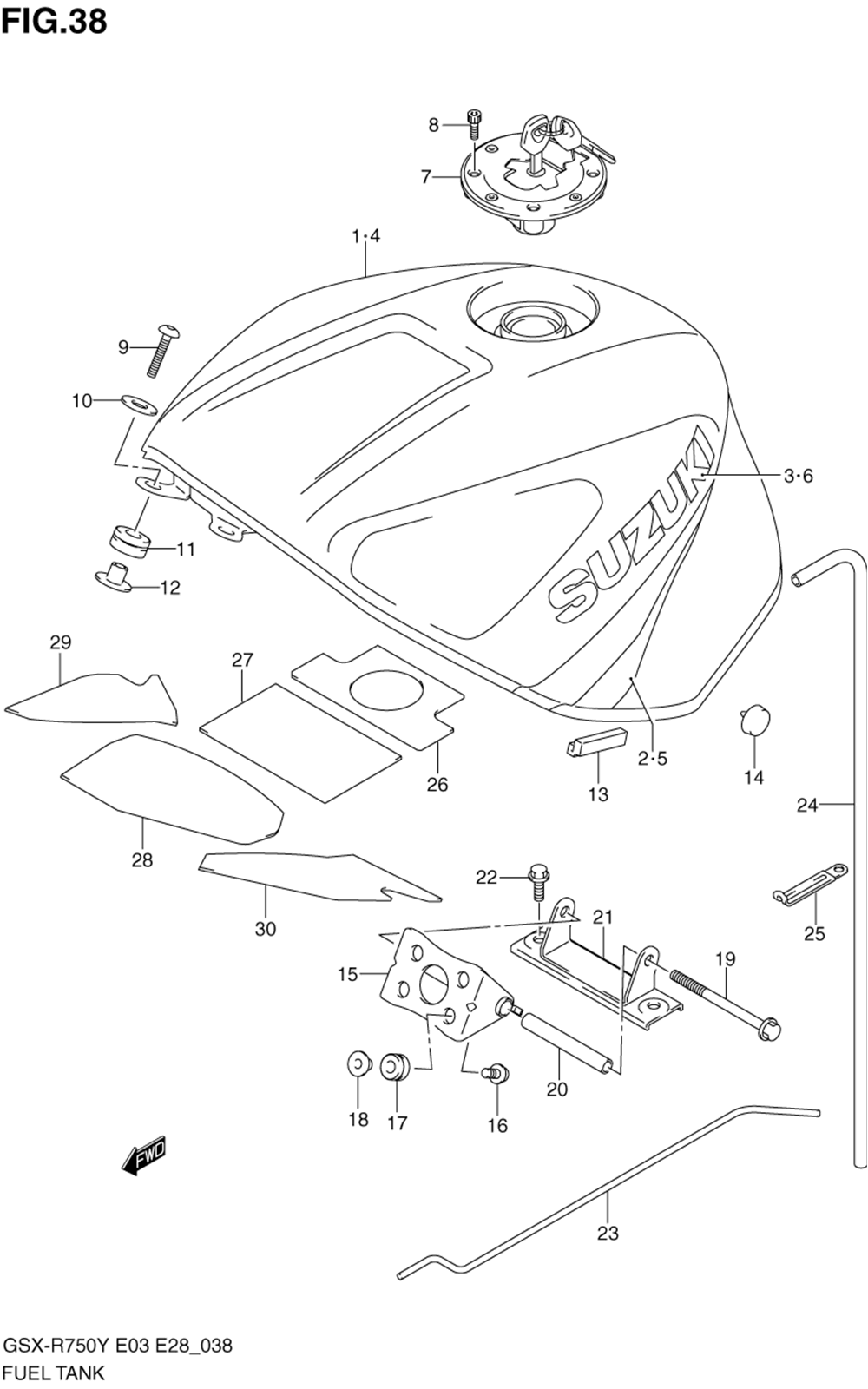 Fuel tank (model y)