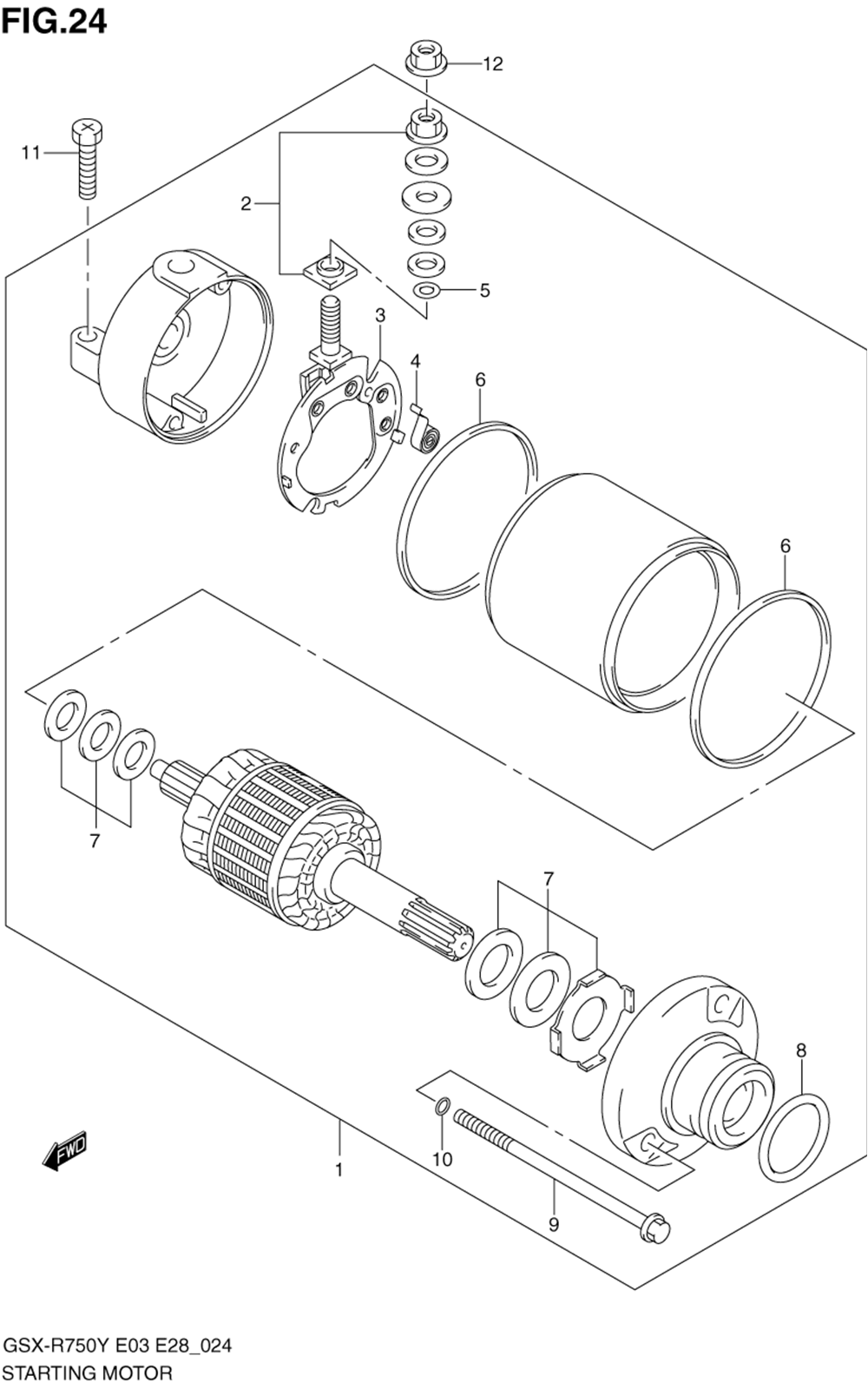 Starting motor