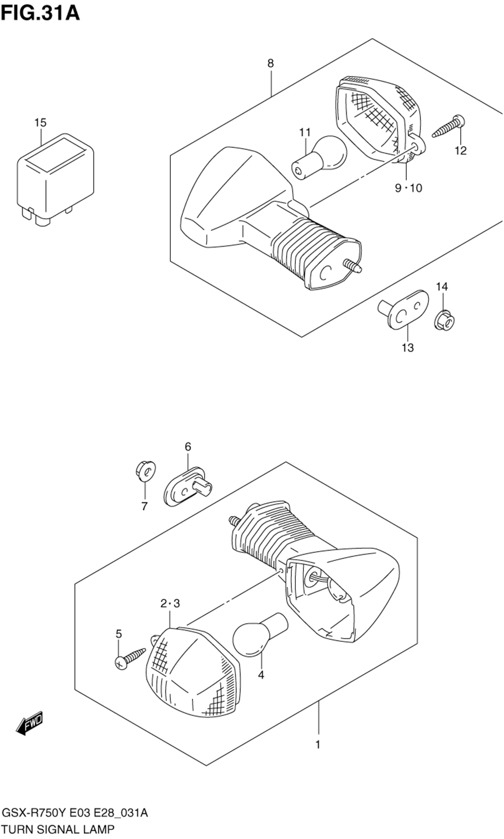 Turn signal lamp (model k2_k3)