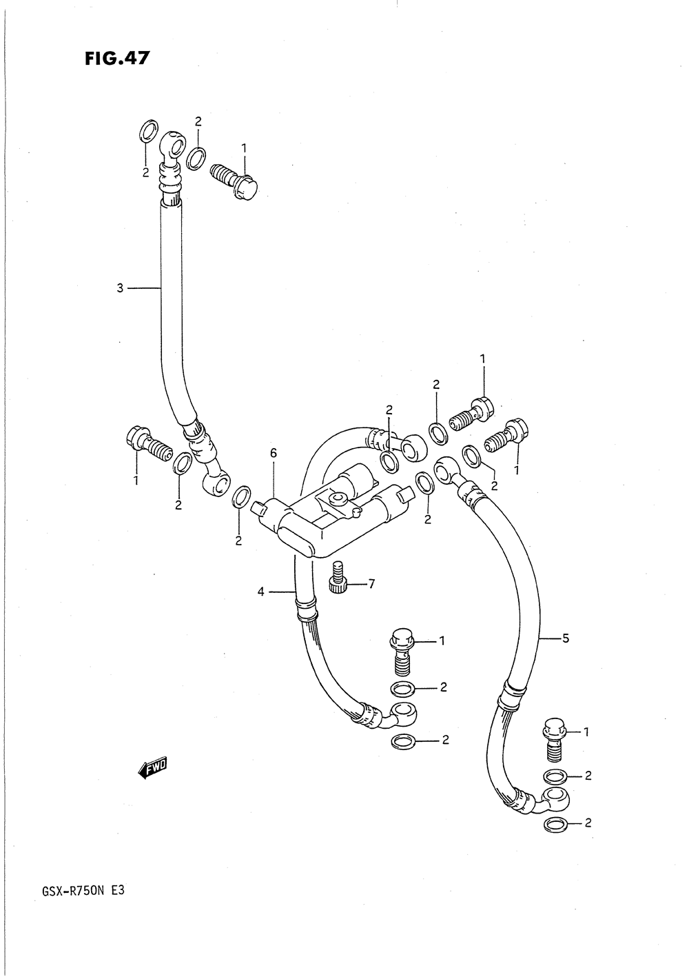 Front brake hose