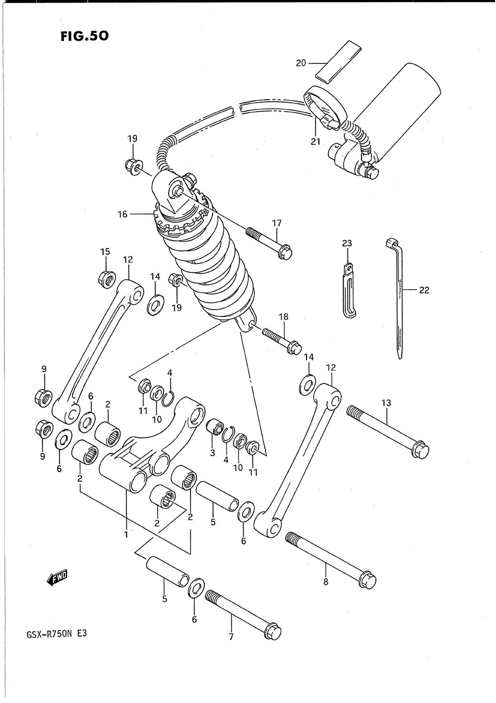 Rear cushion lever