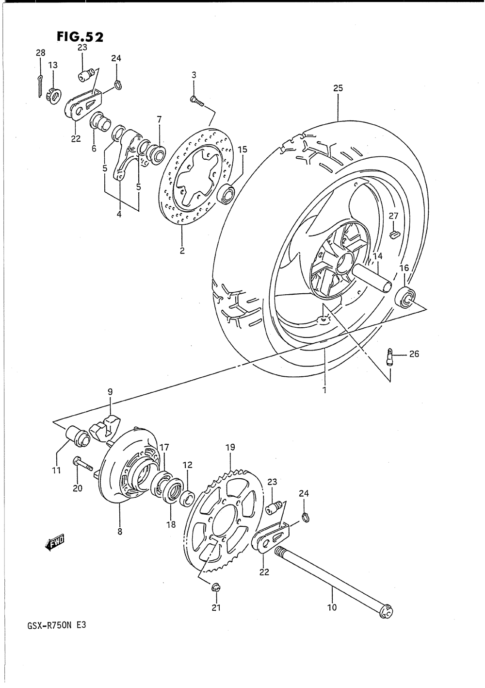 Rear wheel