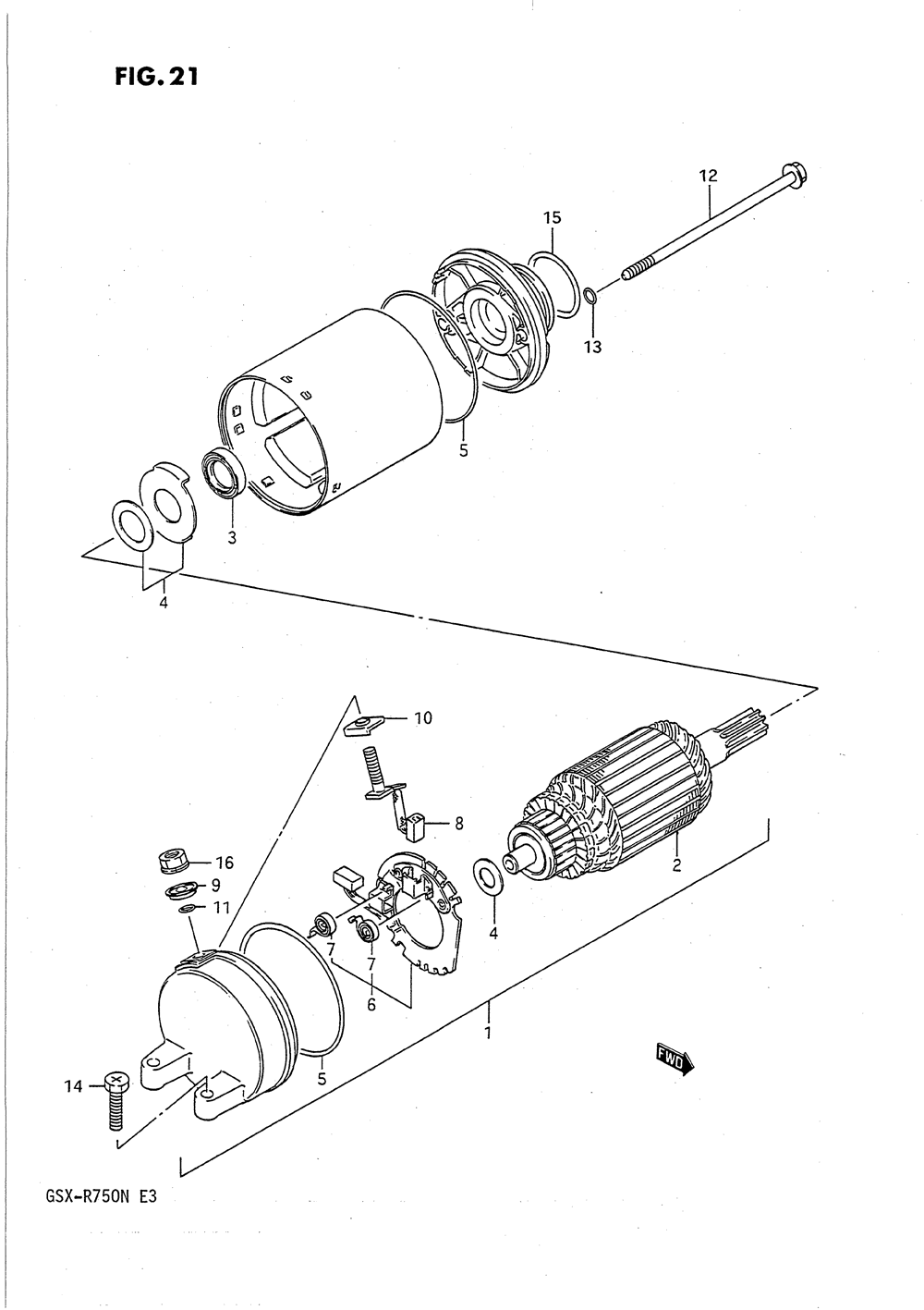 Starting motor