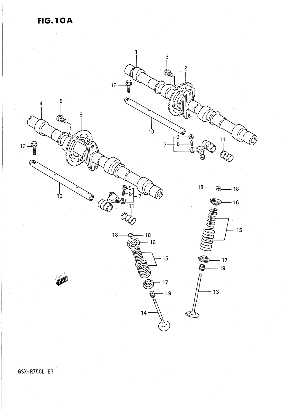 Cam shaft - valve (model l)