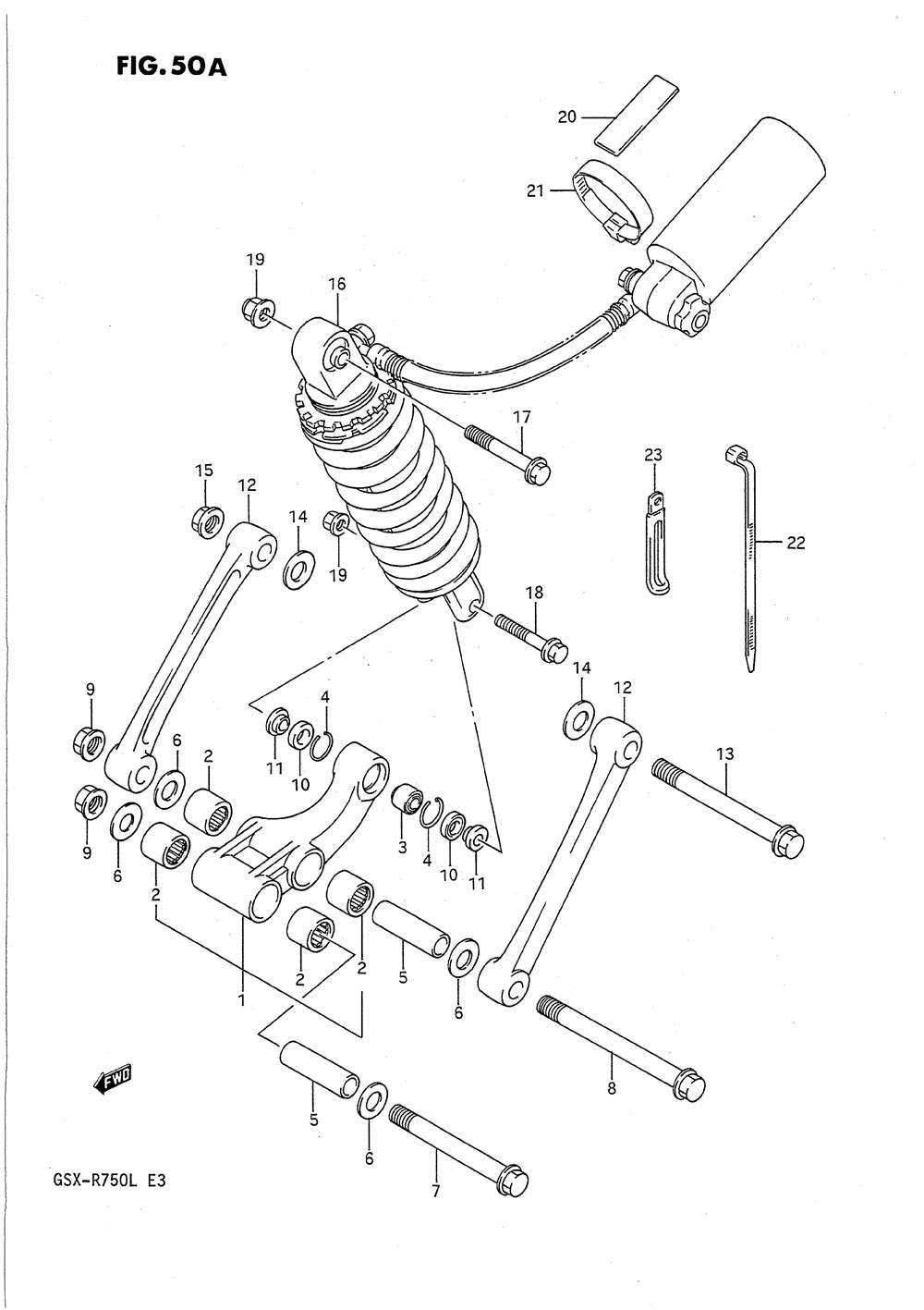 Rear cushion lever (model l)