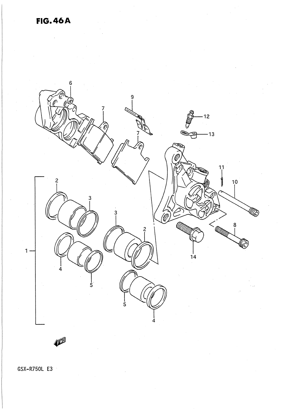 Front calipers (model l)