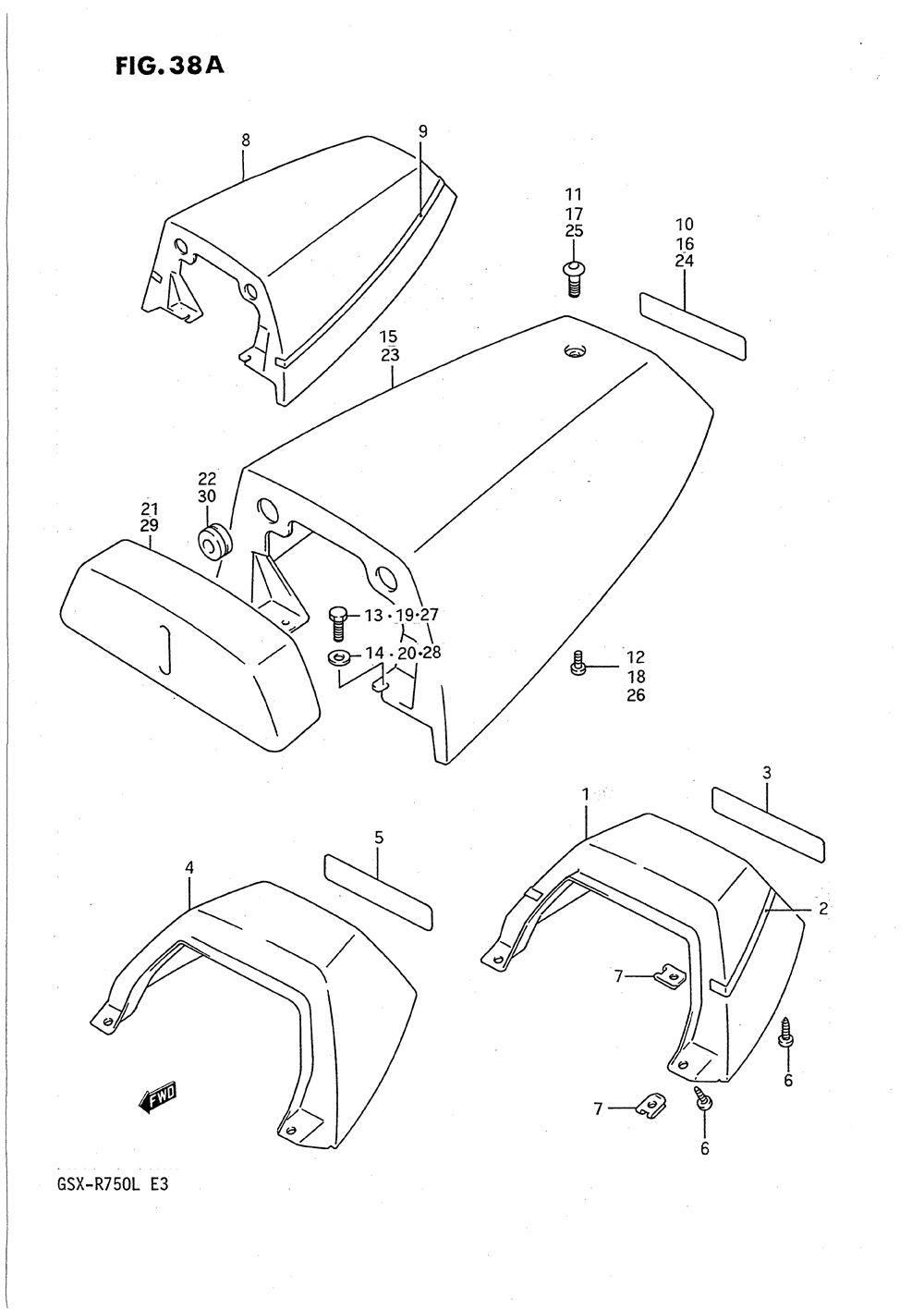 Seat tail cover (model k_l)