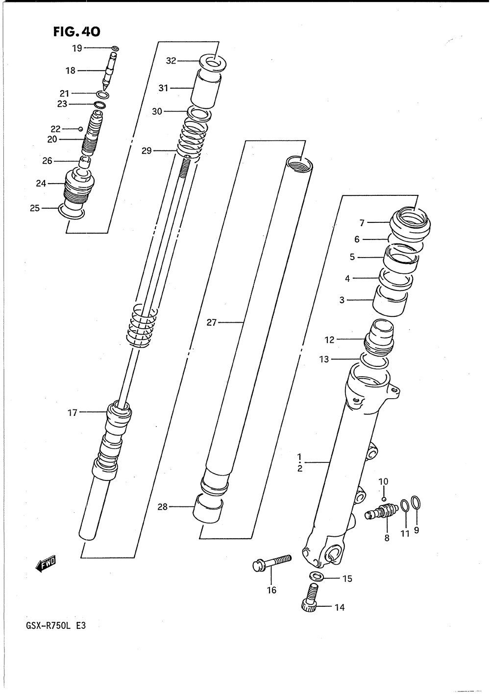 Front damper (model j)