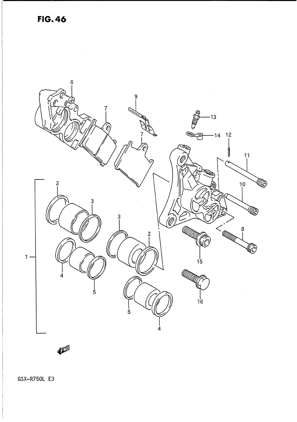 Front calipers (model j_k)